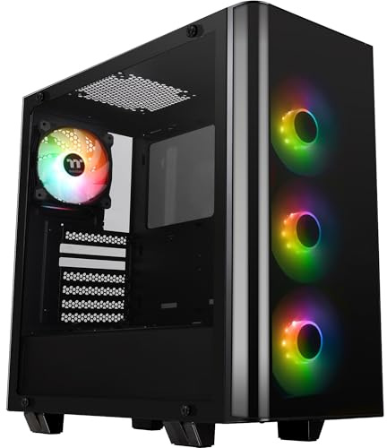Thermaltake CA-1I3-00M1WN-05 View 21 TG (Tempered Glass) RGB Plus PC-Case - Black