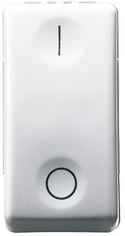 Gewiss GW20503 Interruttore Bipolare 250V AC 16AX Neutro Simbolo 0/I 1 Modulo System White