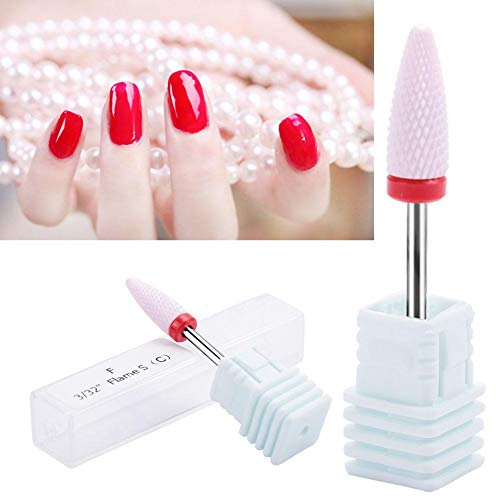 Tête de Ponceuse à Ongle Professionnelle Pour Clous 5 Types de Forme de Cylindre en Céramique Pointe de Meulage Ongles Perceuse Nail Art Drill Tête de Polissage (21ST)