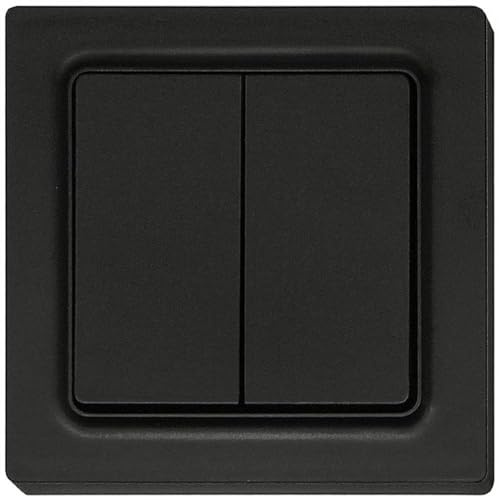 Eltako Funktaster anthrazit matt 55x55mm batterie- und leitungslos mit Doppelwippe E-Design55 F4T55E-am