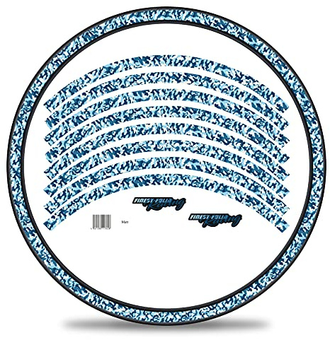 Finest Folia 16-teiliges Set Felgenrandaufkleber Sticker für Fahrrad Felgen im Camouflage Design Komplett Set für 27 29 für Ebike Rennrad Mountainbike MTB Laufrad