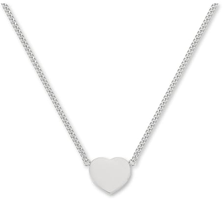 GD GOOD.designs Herzkette Silber für Damen - Verstellbar (42-47 cm) | Silberne Kette mit Herz Anhänger | Halskette aus 316L Edelstahl - Geschenk für Sie