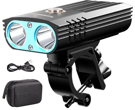 Soonfire FD39 Phare de Vélo 2500 Lumens | Lampe Avant Rechargeable USB C, Portée 177m | Étanche IPX6 pour VTT/Nuit | Montage Rapide sans Outil