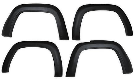 OMAC Radläufe Kotflügel Verbreiterung kompatibel mit VW Amarok 2010-2016 ABS Schwarz 4tlg