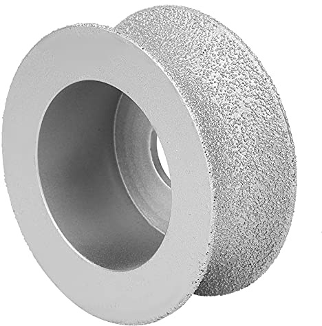 Dioche Bullnose Grinding Wheel, Inner Diameter 20mm, Brazed Grinding Wheel Concave Abrasive Wheel for Sanding Quartz, Marble, Ceramic, Artificial Stone