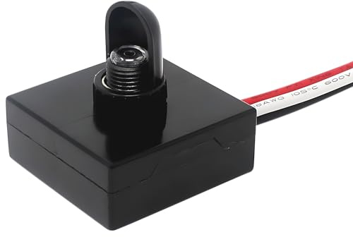 SNR-250RY Photoelectric Dusk to Dawn Light Switch, 120V AC Automatic Photocell Sensor On/Off Day Night Control Auto Eye for LED Indoor Light and Outdoor Lamp Post w/ 3 Wires
