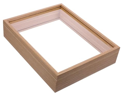 Alipis Schattenboxrahmen Für Trockenblumen Blumenvitrine Aus Natürlichem Material Trockenblumenrahmen Mit Transparentem Fenster Dekorationsbox Für Trockenblumen Probenrahmen Zur Wandmonta