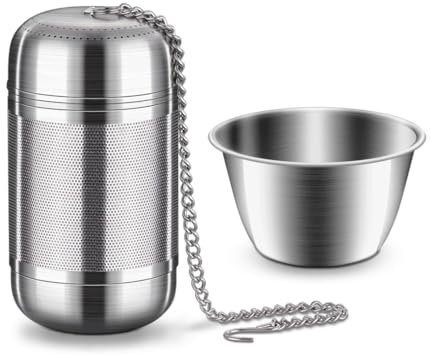 Tea Infuser For Loose Leaf Tea Drinkers, Extra Fine Mesh Tea Strainers 316 Stainless Steel, Tea Steeper, Tea Filter, Tea Diffuser For Rooibos/Black Tea/Herbs/Spices By Iruerti KTAD, 1.8*1.8*3.66'' (M)