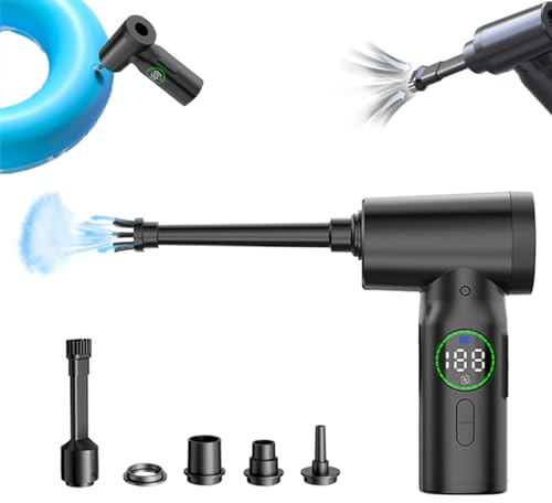 Elettrico Rimuovi Polvere Aria Senza Fili - 3 Velocità di Potenza Con Luce a Led, 6000 mAh Bomboletta Aria Compressa Per Computer, Laptop, Auto 9000pa