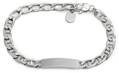 Fossil Unisex-Armband Drew gravierbare Schmuckplatte Edelstahl, JF04823040