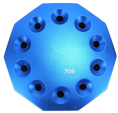 KGX 708 – Boîte de Rangement pour Tournevis Rotatif à 360 Degrés, 10 Trous, Support de Tournevis Rotatif Léger pour Aiguille à Burin (Bleu)