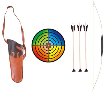 Holzspielerei - Kinderbogen Set 100 cm mit Zielscheibe bunt