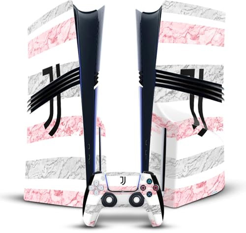 Head Case Designs Offizielle Juventus Football Club Away 2023/24 Match Kit Vinyl Haut Gaming Aufkleber kompatibel mit Sony PlayStation 5 PS5 Pro Disc Edition Console & DualSense Controller