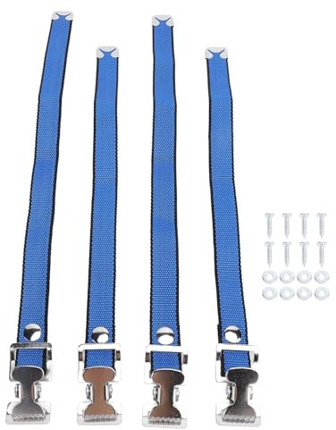 WZWTYSM 4-teiliges Trockenbau-Stelzengurtset, Flexible Schnalle aus Nylon und Aluminiumlegierung, verstellbares Trockenbau-Fußbandgurtset, Ersatzteil für Stelzen (blau)