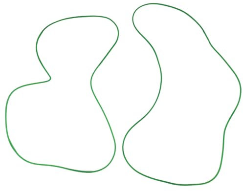 Swiixxer 2Pcs Round Belting Riding Cycling Training Tisch Getriebewalzenplattform PU-Riemen 5MM für AntriebsüBertragung
