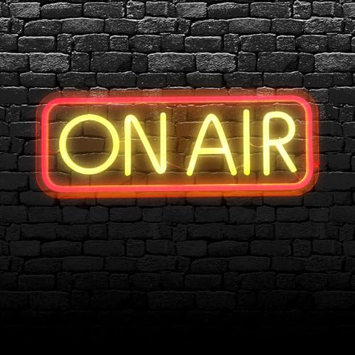 Live on Air Neon -Schilder, Studio -Lichtschild, Musikstudio -Dekor, USB -Antrieb Neon Night Light für Live -Streaming -Aufnahmebereiche -Bar -Studio -Dekoration