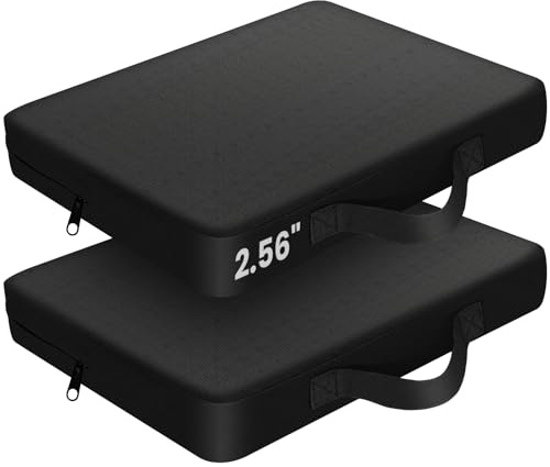PALATALA Stadium Seat Cushion 2 Pcs, Extra Thick 2.56 Portable Bleacher Cushion with Zipper, Waterproof 600D Oxford Fabric, Outdoor Seat Cushion for Bleachers, Sports Events, Beaches