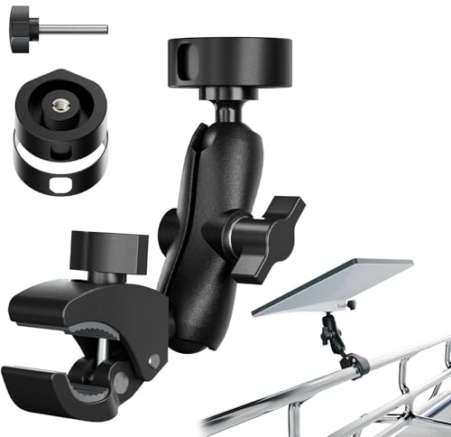 FIUTY for 2026/2025 Starlink Mini Clamp Mount and 2024 Pipe Adapters, Born for Starlink Mini Pipe Adapter and Flat Mount for RV/Pole/Yacht/Camper/Guardrails, 2 in 1 Design