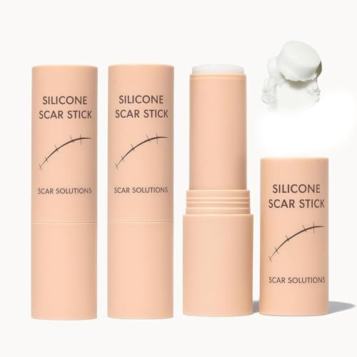 Scar Solutions Silicone Scar Stick, 60% Silicone for Face and Body, Scar Cream for All Skin Types (2Pcs)