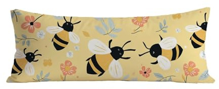 Federe Cuscino Letto 60x180 cm Velluto Cuscino Lungo Colore arancione Cuscini Letto, Cuscini Ginocchia Per Dormire, Body Pillow Ape Stampata Su Entrambi I Lati Federe Per Chi Dorme Sul Fianco G-777