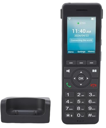 Zhjvihx Telefono Cordless 4G VoLTE, Telefono da Tavolo Wireless con Schermo LCD a Colori da 2,4 Pollici, WiFi BT Integrato e Cancellazione Avanzata del Rumore, per Conferenze VoIP SIP a