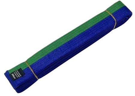 WUYXTO 2 stycken TKD Aikido Uniform Taekwondo Bomull Polyester Bälte Lätt Att Fästa Judo Karate Färgglad Klassificering för Taekwondo (Grön Blå)
