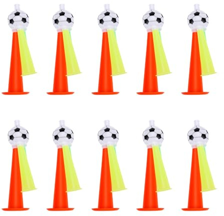 Huairdum Stadium Horn 10-pack för Sportevenemang |Högt Jublande Ljudmakare, Slitstarkt Plasthorn med Snöre, Vuvuzela för Examensfest (ABS)