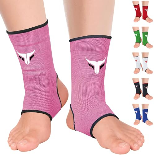 Mytra Fusion Supporto per Caviglia Supporto per Caviglia Traspirante MMA, Muay Thai, Palestra, Supporto per Caviglia da Boxe con Bendaggio da Combattimento