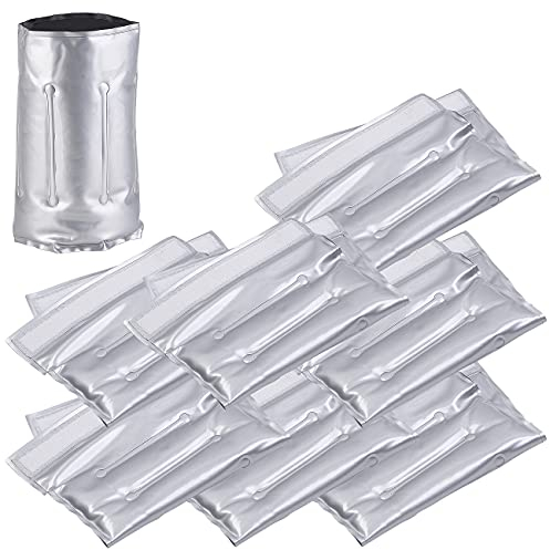 infactory Kühlmanschette Bier: 8er-Set Flaschenkühler, Ø 75-86 mm, Klettverschluss, Kühl-/Wärme-Gel (Kühlmanschette Bierflasche, Flaschenkühler Bier, Flaschenhalter)