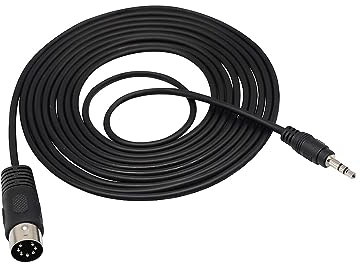 zdyCGTime 3,5 mm till Midi 7-stifts DIN, 7-stifts hane till 3,5 mm, hane till 3,5 mm, ljudkabel, kompatibel med Bang & Olufsen B och O, Naim iPhon/MP3/PC/Android, fyrkanals stereo (3 m/9,8 fot)