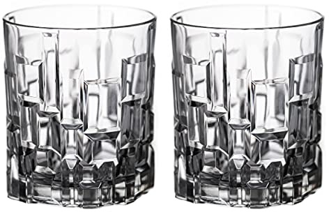 DIAMANTE Whisky Tumblers Short Glasses - ''Quartz - Premium Crystal - Set of 2