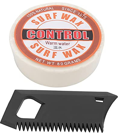 EVTSCAN Portable Anti -Slip Paraffin Surf Skateborad Wax Surfing Board Accessory with Wax Comb(Warm water wax)