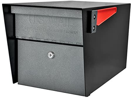 Mail Boss 7521 Mail Manager Locking Mailbox, Large, Black & Granite