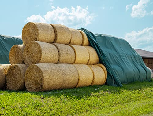 AGRI plus Strohvlies 9,8 x 6 m - ohne Nägel I Stabiles 140 g/m² Schutzvlies aus Polypropylen I Extrem reißfestes Heuvlies für langfristigen Schutz I Abdeckvlies wetterfest & UV-beständig