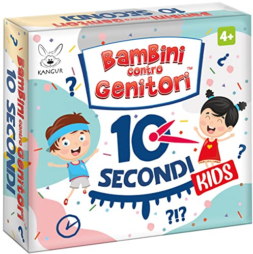 KANGUR Bambini contro Genitori 10 Secondi KIDS da 4 anni, lingua IT | Giochi di società per Bambini, Gioco da Tavolo, Quiz per Famiglie