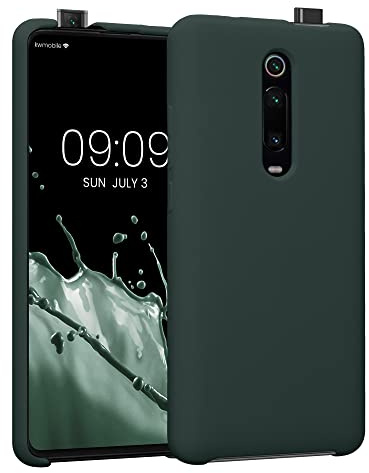 kwmobile Hülle kompatibel mit Xiaomi Mi 9T (Pro) / Redmi K20 (Pro) Hülle - Silikon Handy Case - Handyhülle weiche Oberfläche - kabelloses Laden - Moosgrün