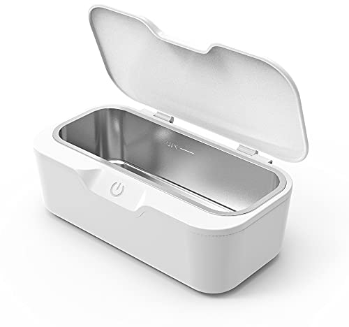 KAERSIDUN Ultrasonic Cleaner 550, Glasses Ultrasonic Cleaner with SUS 304 Tank, 48KHz, 25W, Portable Jewelry Ultrasonic Cleaner for Rings Eyeglasses Watches Denture Makeup Brush Razors