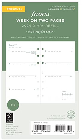 FILOFAX Kalendereinlage Eco Week on Two Pages Diary Refill - Personal