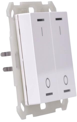 KNX Button Light 55, Double RGBW, Reinweiß glänzend, Schaltung