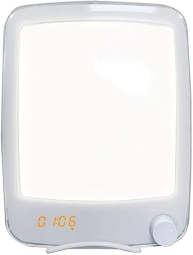 IeKei Lampada solare bionica a LED SAD lampada per terapia della luce emotiva naturale luci di risveglio simulate luci di risveglio del sole per casa ufficio