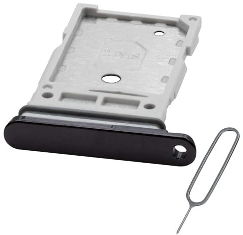 MMOBIEL Bandeja Dual Tarjeta SIM Compatible con Samsung Galaxy S22 Plus 5G – Dual SIM - Recambio Soporte Bandeja Tarjeta SIM - Incluye Herramienta de Extracción SIM y Anillo de Goma - Negro