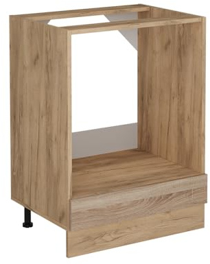 Vicco Herdumbauschrank R-Line, Sonoma, 60 cm | ✓ Backofennische · Ohne Arbeitsplatte · Höhenverstellbare Füße · ✓ Frei kombinierbar · Einfache Integration ✓