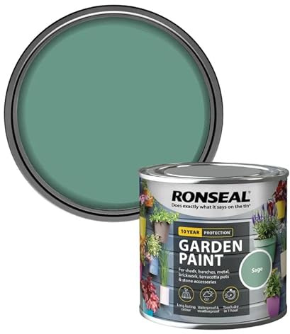 DUAYRA Garden Wood Paint 250ML | Outdoor Furniture Paints | Multi-Surface Waterproof Weather Resistant | Quick Drying Formula | For Benches, Terracotta Pots, Brickwork, Stones | (Sage)