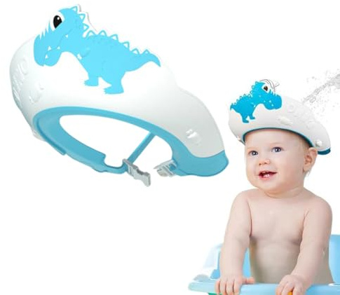Gorro Ducha para Niños y Bebés, Sombrero Baño Ajustable, Visera Impermeable, Protege Los ojos y las orejas para Niños Bebés