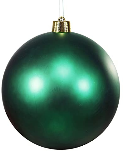 20cm Große Weihnachtskugeln Set, Christmas Decorations Christbaumkugeln, Christbaumschmuck Kunststoff Weihnachtsbaumkugeln Box mit Aufhänger, Plastik Bruchsicher Große Bälle für Weihnachtsbaum,Grün