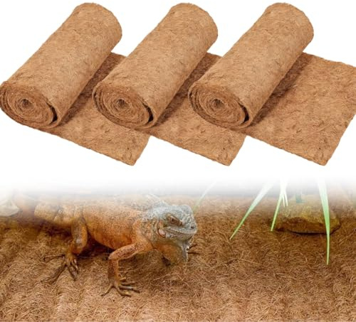 YMTWSRY 3 alfombrillas de cáñamo para roedores, alfombras de conejos, 100 % virutas de fibra de coco, alfombrilla de cáñamo para roedores, alfombrilla de fibra de coco biodegradable, para conejos
