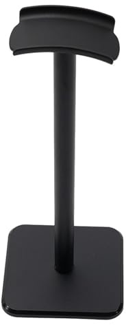 Lawnoval Support de casque avec base antidérapante robuste pour casque de jeu et écran d'écouteurs, amovible en aluminium ABS pour design TPU noir