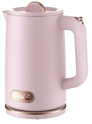 OLEGA 1800W Electric Kettles: 1.8L Large Hot Water Kettle | Fast Boiling Water Boiler Electric Tea Kettle Teapot, BPA-Free 304 Stainless Steel Electric Teapot for Coffee Tea, Pink