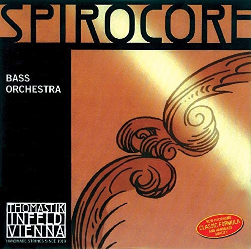 Thomastik Einzelsaite für Kontrabass 3/4 Spirocore - E-Saite Spiralkern, Chrom umsponnen, Orchesterstimmung, weich
