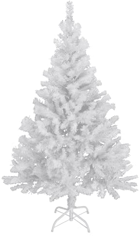 150 cm hoher Christbaum in weiß Weihnachtsbaum Tannenbaum Kunststoff 150 cm hoch mit Ständer